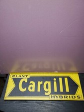 Vintage PLANT CARGILL HYBIRDS Double Sided Metal Sign