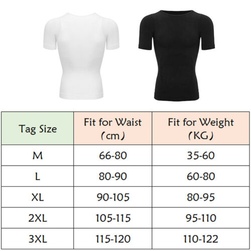 Fajas Para Hombres Faja Reductora De Hombre Men Body Abdomen Control Tee Shapers - Picture 2 of 22