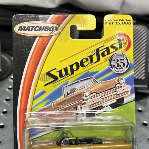 2004Matchbox Superfast 1957 Lincoln Premiere #50 Gold - Ltd Ed. 35th Anniversary - Picture 6 of 7
