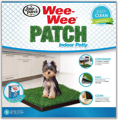 Four Paws Wee-Wee Patch Indoor Potty Small for Dogs 20'' x 20'' x 1''