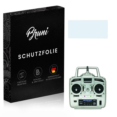 Bruni 2x Folie für Futaba 4YF Schutzfolie Displayschutzfolie