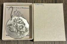 VINTAGE 1983 WENDELL AUGUST FORGE CHRISTMAS ORNAMENT BULBS HAMMERED ALUMINUM