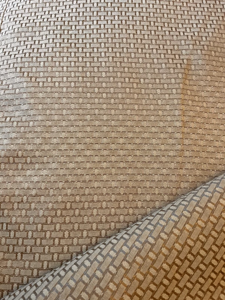 Edredón reversible Charter Club King hojas de palma botánicas beige dorado lujo Foto 3 de 4