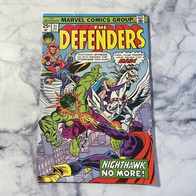 The Defenders Comic Book Issue #31 Marvel Comics 1975