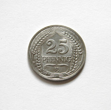 KAISERREICH: 25 Pfennig 1910 E, J. 18, pr&auml;gefrisch/fast stempelglanz