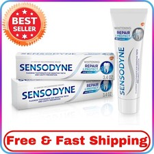 Sensodyne Repair and Protect Whitening Sensitive Toothpaste, Unflavored 2-Pack