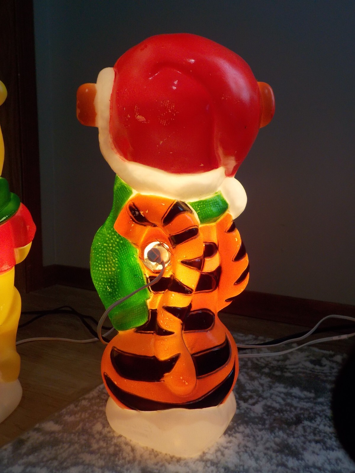 Vintage Blow Mold Disney Winnie Pooh and Tigger Lighted Christmas Decor