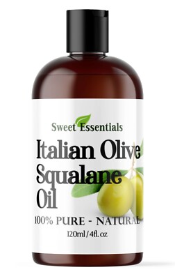 100% Pure Olive Squalane Oil - 4oz - Imported From Italy - Natural Anti-Aging