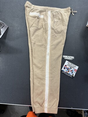 NWT Supreme Stone Island Tan Side Stripe Logo Sweatpants Men's L AUTHENTIC 