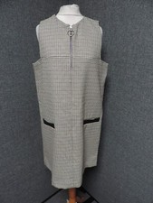 Mango Check Pinafore Dress UK M LN120 GG 20