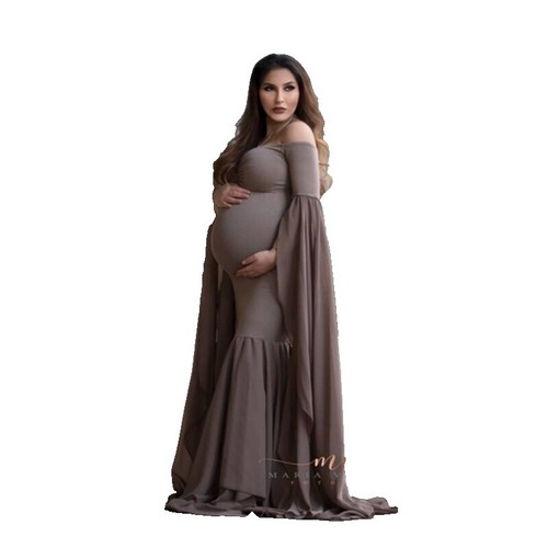 sachin and babi light blue dress Beige Floral Pleated Short Sleeve Chiffon Maternity Midi Dress  PinkBlush