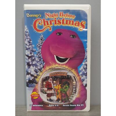 VTG 1999 Barneys Night Before Christmas VHS 57 Minutes Ages 1-8 Never Seen On TV