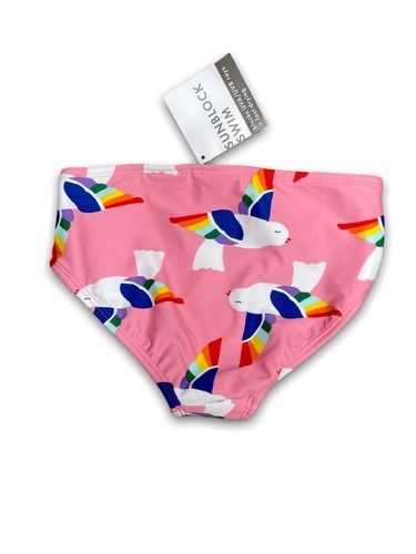 Girls 5T Hanna Andersson rainbow dove swimsuit Bottoms - Picture 2 of 2
