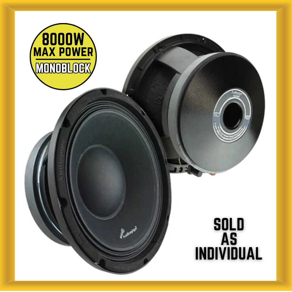 Audiopipe APLM-10 10 Inch Low Mid Frequency Car Loudspeaker 500 Watts RMS Power