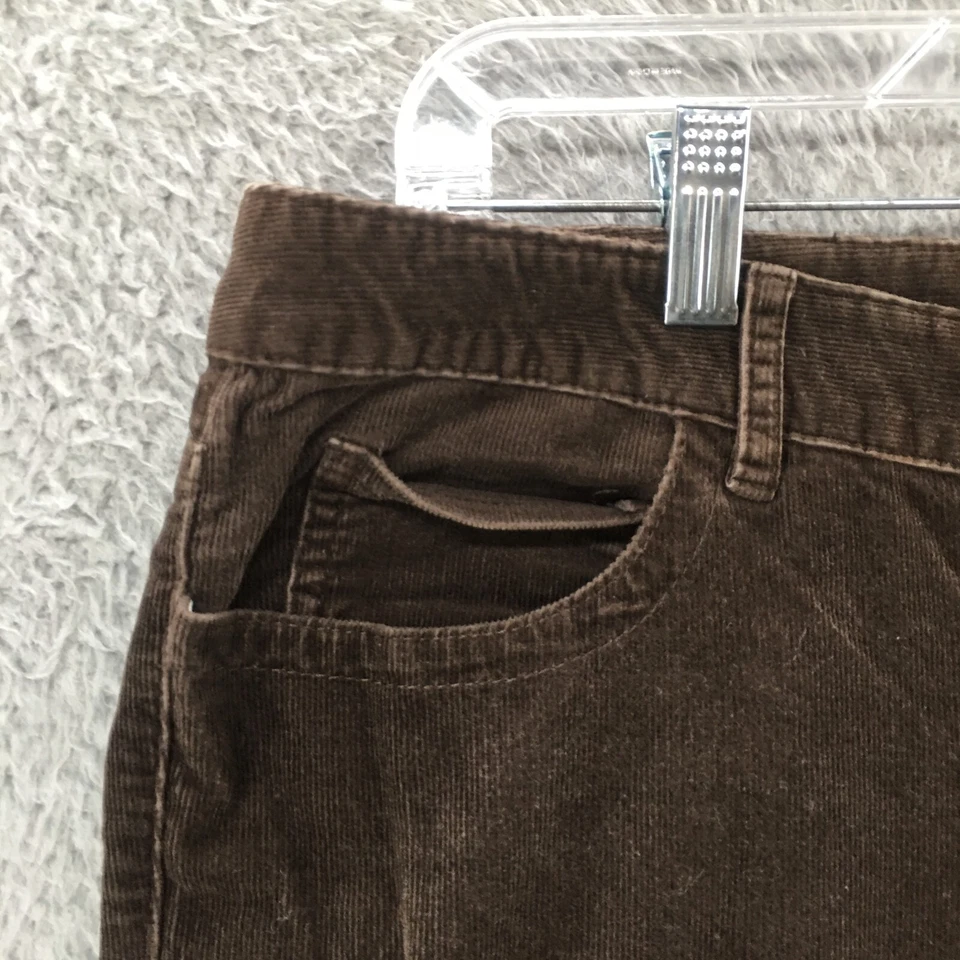 Michael Kors Bootcut Corduroy Pants Womens 14 (Actual 36x32) Brown 5 Pockets - Image 3 of 4