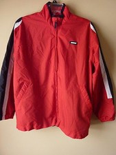 Nike Boys Windbreaker Jacket XL 18-20 Black / Red White Mesh Lined