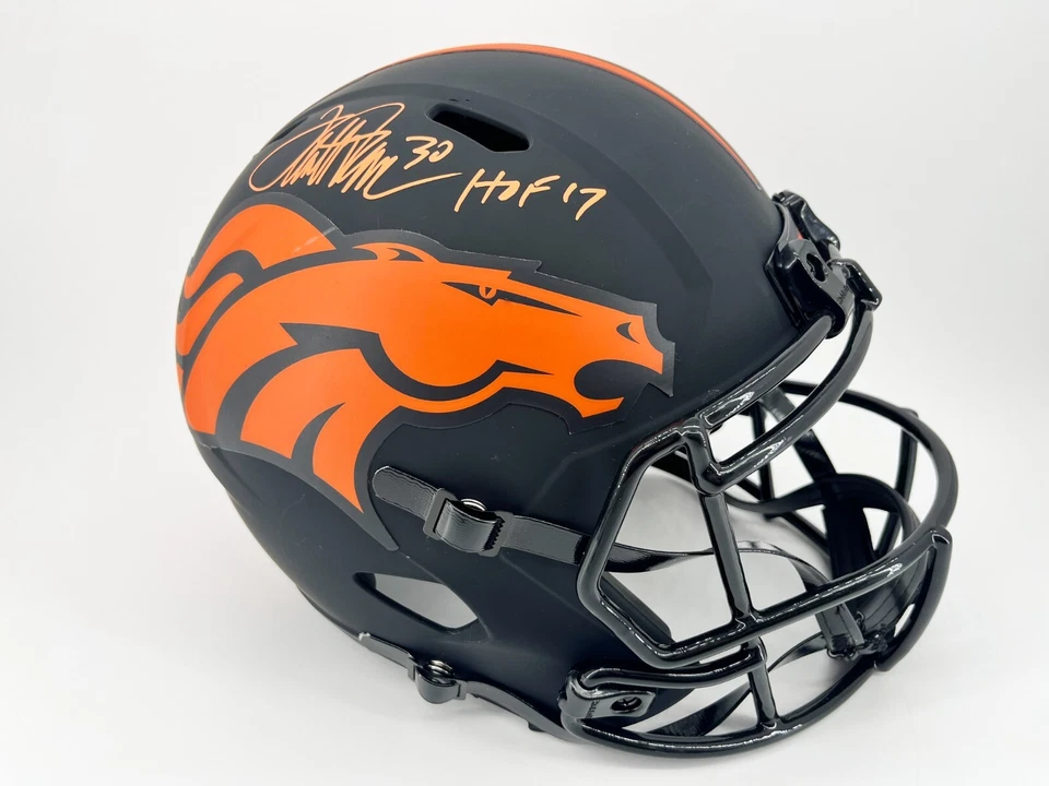 Casco Terrell Davis Autografiado Denver Broncos Réplica Eclipse Radtke Sports Foto 2 de 4