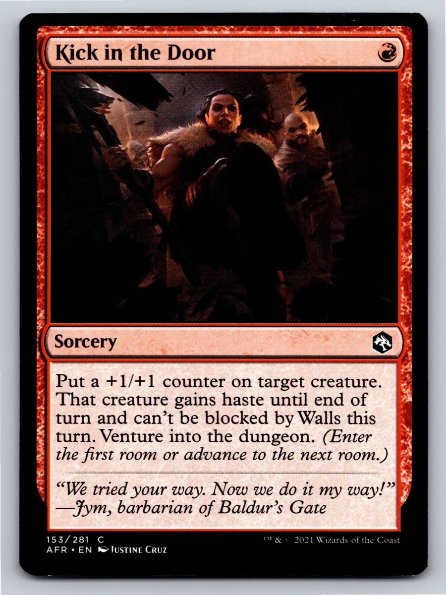 2021 MTG Forgotten Realms Kick in the Door 153/281 NM Regular Common | eBay 2021 MTG Forgotten Realms Kick in the Door 153/281 NM Regular Common | eBay