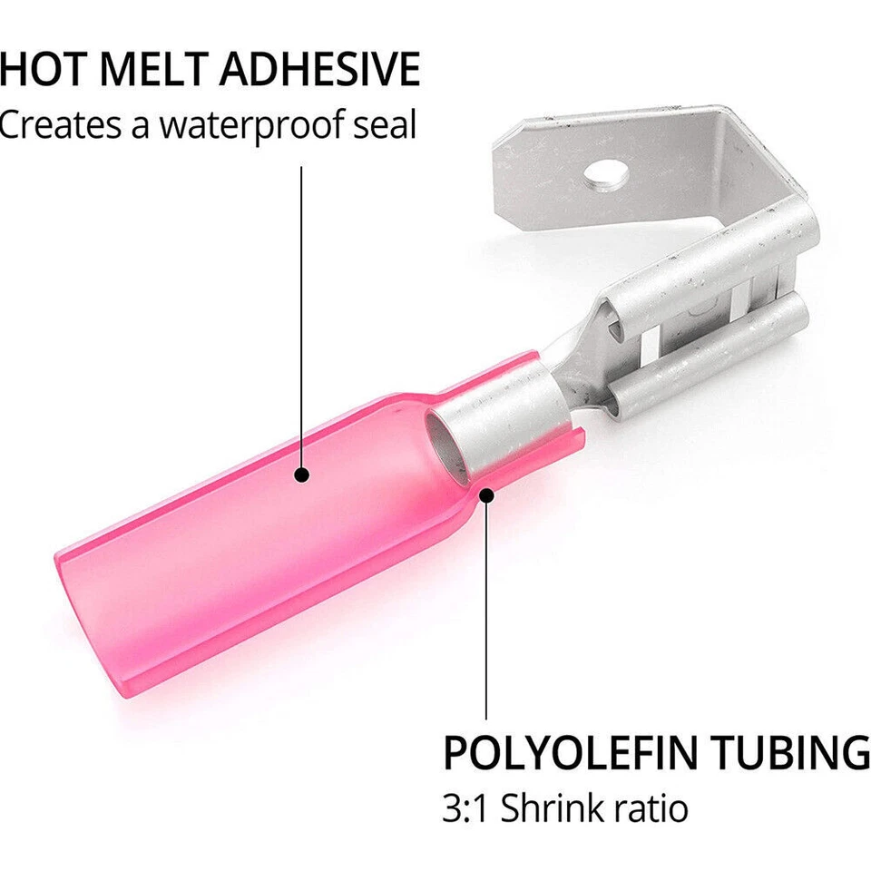 Heat Shrink Piggy Back Connectors AWG 22-10 Gauge Electrical Wire Terminals - Image 3 of 4