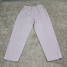 Vintage Briggs Women's Soft Straight Leg Pants Elastic Waste Purple Size 16