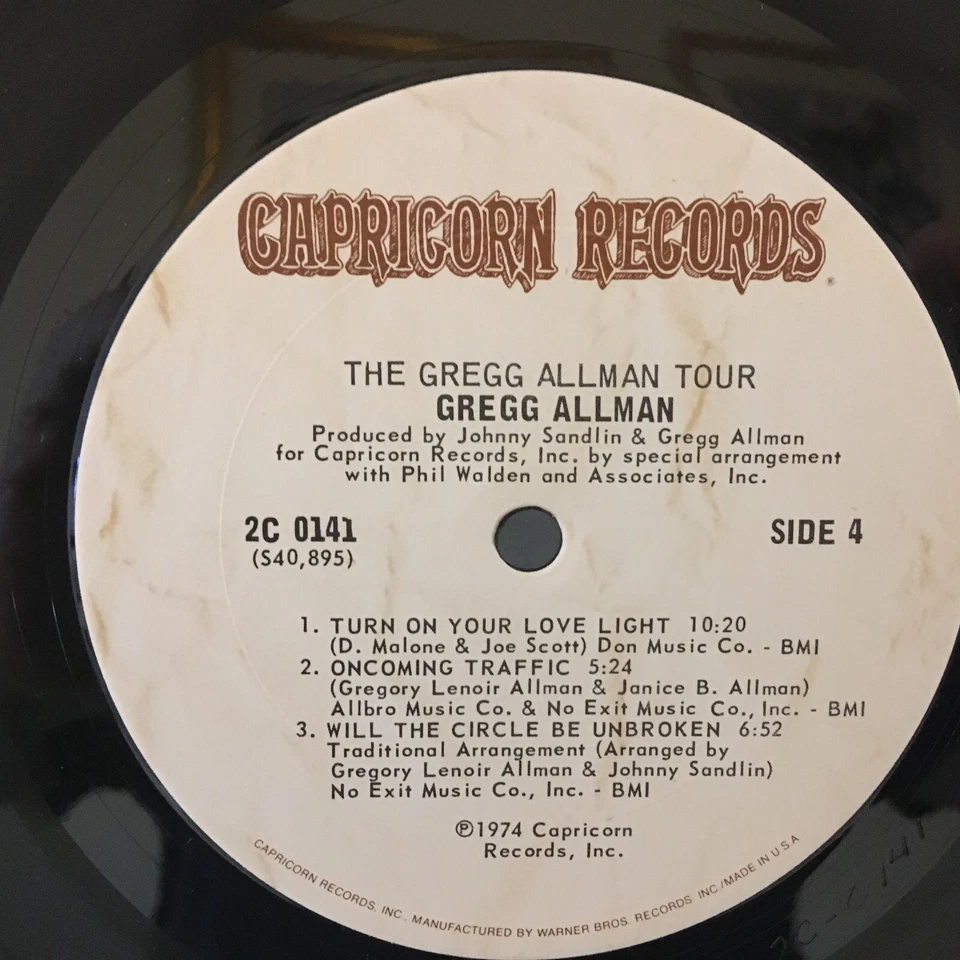 The Gregg Allman Tour, 1974, Double Vinyl LIVE LP, Foto 4 de 4