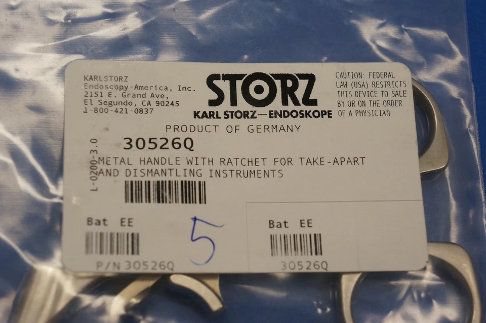 Karl Storz 30526Q Mango de Metal, Con Trinquete - Imagen 2 de 4