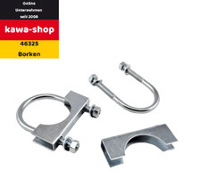 2 Stück Bügelschelle Bügelklemme Rohr - Auspuffschelle Mastschelle Schelle