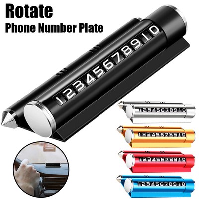 Car Temporary Parking Plate Hidden Roller Phone Number Park Plate Safety Hammer