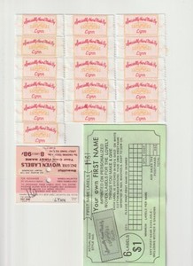 Qty 16 Tag 1981 Specially Hand Made By Lynn Tags Woven Vintage Clothing Labels