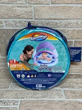 Swimways Infant Baby Spring Water Pool Floats 9-24 Months Built-In Valve Mermaid