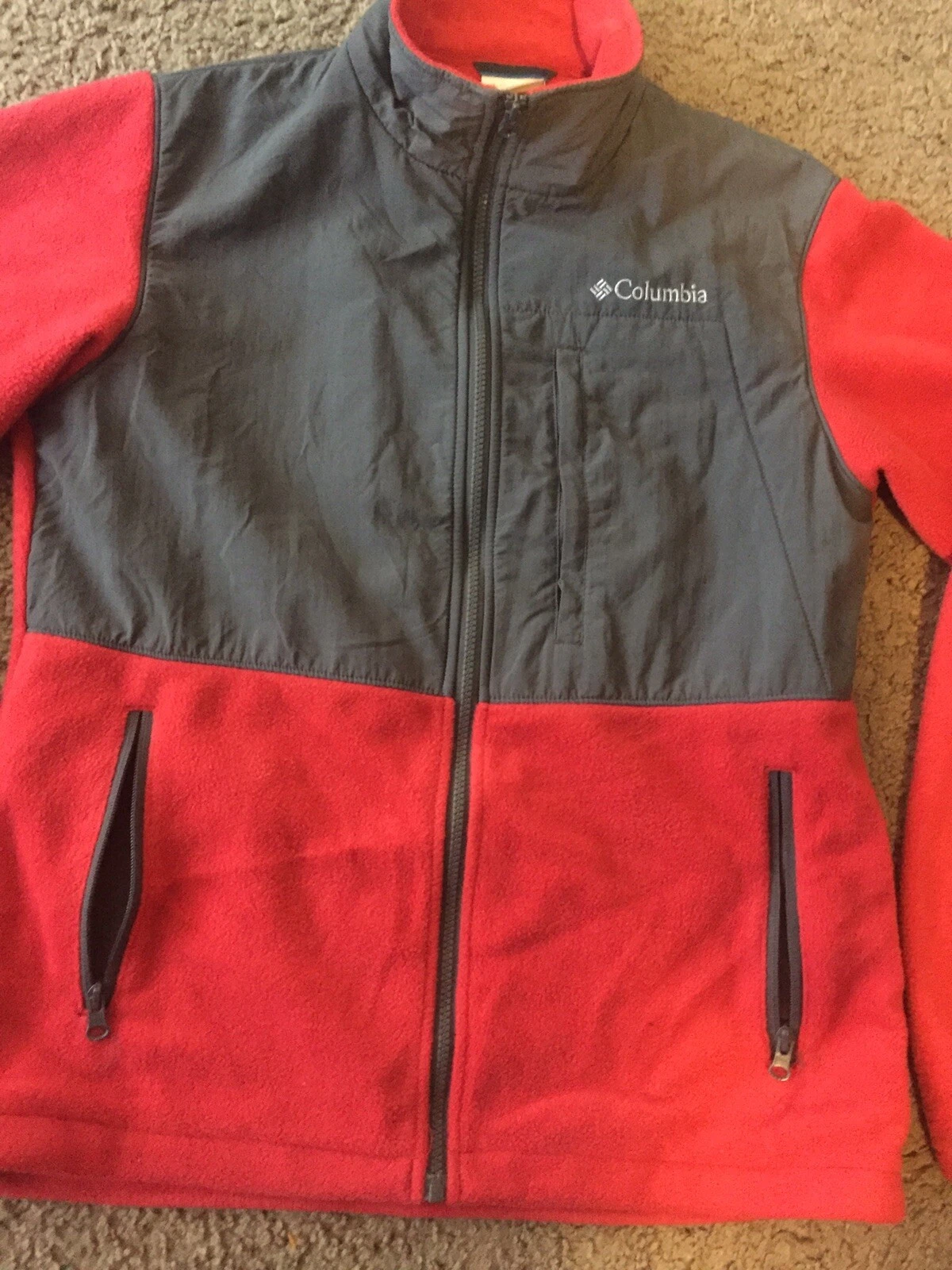 Mens Small Columbia Fleece Full Zip Jacket