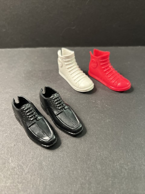 BARBIE KEN SHOES LOAFERS DRESS SHOES BLACK & WHITE & RED SNEAKERS DOLL SHOES BARBIE KEN SHOES LOAFERS DRESS SHOES BLACK & WHITE & RED SNEAKERS DOLL SHOES