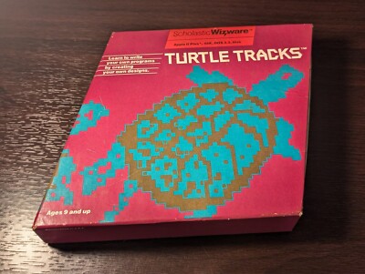 Turtle Tracks Apple II Plus Scholastic Wizware W Manual See Pics Cool Box!!