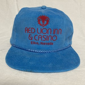 baby blue and red hat