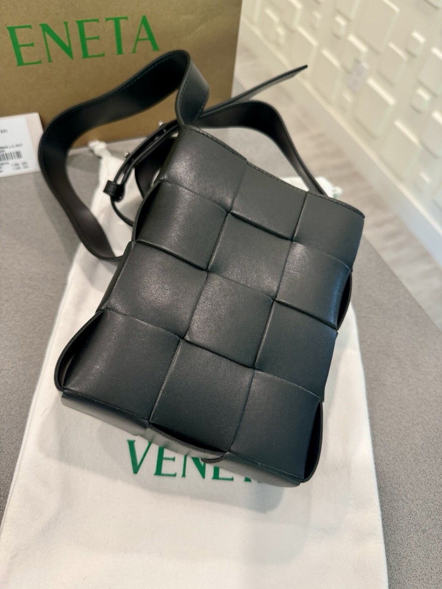 Bottega Veneta Cassette Silver Hardware Rectangle Crossbody