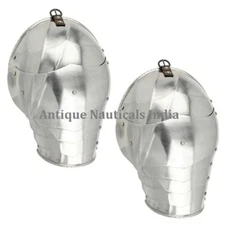 Medieval German Gothic Armor 16g Pauldron Set Shoulder Guard Armor Larp