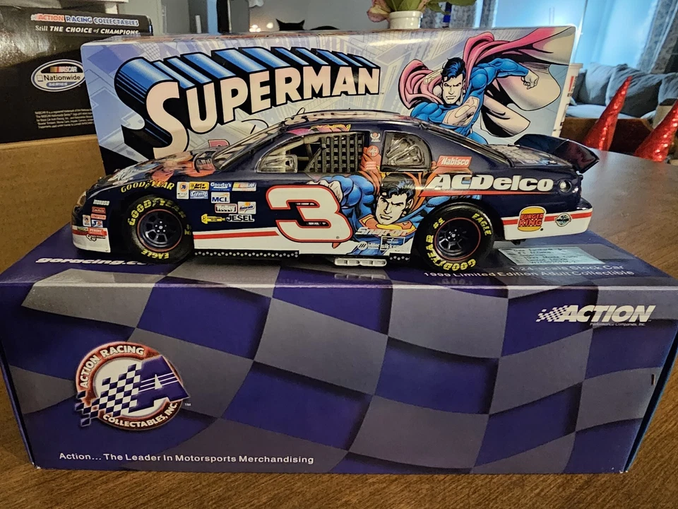 Dale Earnhardt Jr. #3 1999 AC Delco Superman escala 1/24 acción NASCAR diecast Foto 2 de 2