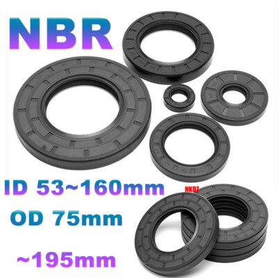NBR TC Oil Seal Nitrile Rubber Rotary Shaft Seals Metric ID 53~160mm OD 75~195mm
