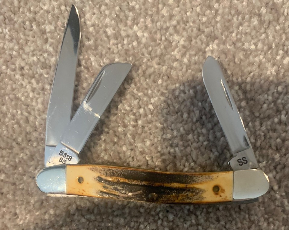 CASE STAG STOCKMAN KNIFE NEVER USED # 5318 SS | eBay