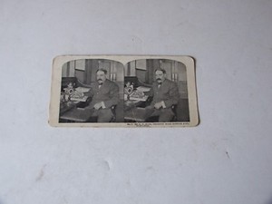 1900'S ADVERTISING STEREO-VIEW CARD OF MR. R.W. SEARS, PRESIDENT OF SEARS CO. #1