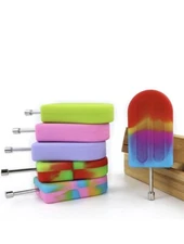 PACK OF SIX (6) Silicone Container For Wax Non-Stick Food Grade Small Popsicle