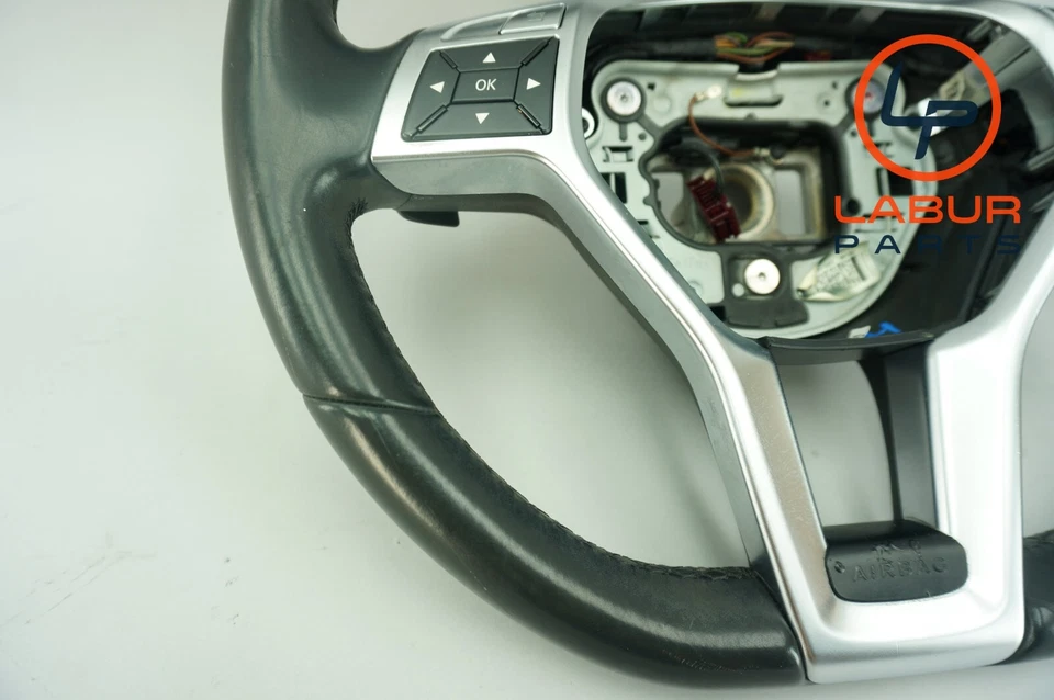R172 12-16 Mercedes SLK Class Steering Wheel w/ Paddle Shifters Black Z5952 - Image 2 of 4