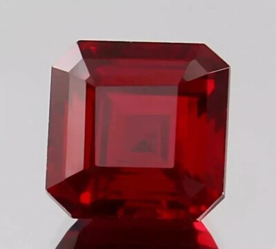 Ruby Asscher Cut 34-36 Ct Deep Red Burma Natural Loose EGL Gemstone Certified