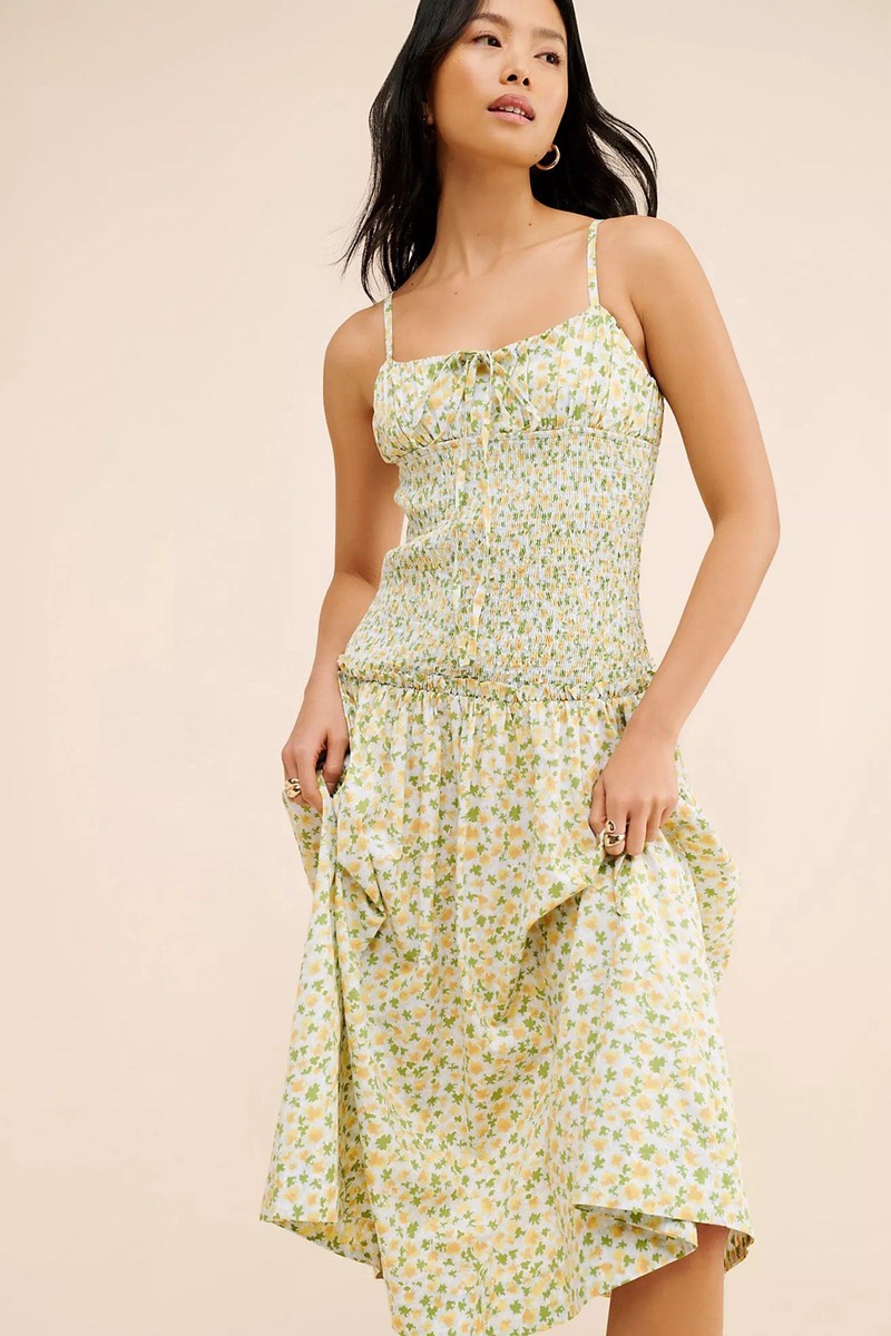 NWT Free People Floral Dress Lavendar Daze Sun Dress Multicolor
