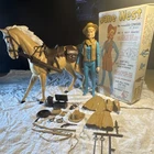 Marx Jane West Movable Cowgirl Action Figure with Horse & Accessories, Vintage