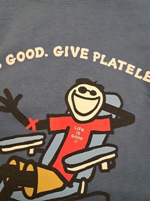 Life Is Good Give Platelets American Red Cross Shirt MEDIUM M Brand New NWT 