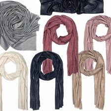 Edeler Schal Tuch XXL Damen Wolle Viskose Glitzer Punkte Metallic Stola Festlich