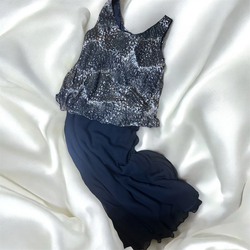 Vintage plus size 20W Fairy dress 100% Silk Capri by mon cheri - Image 3 of 4