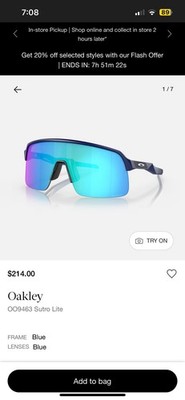 Oakley Sutro Lite, Navy Blue Prizm Sapphire Sunglasses, 9463