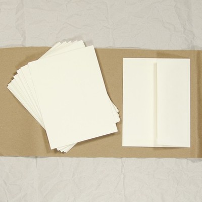 5.5'' x 4.4'' Blank Off-White Unlined Paper Mailing Envelopes Straight Square Flap